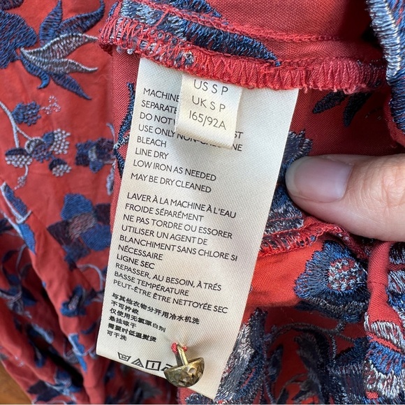 Anthro embroidered mini dress - Picture 7 of 9